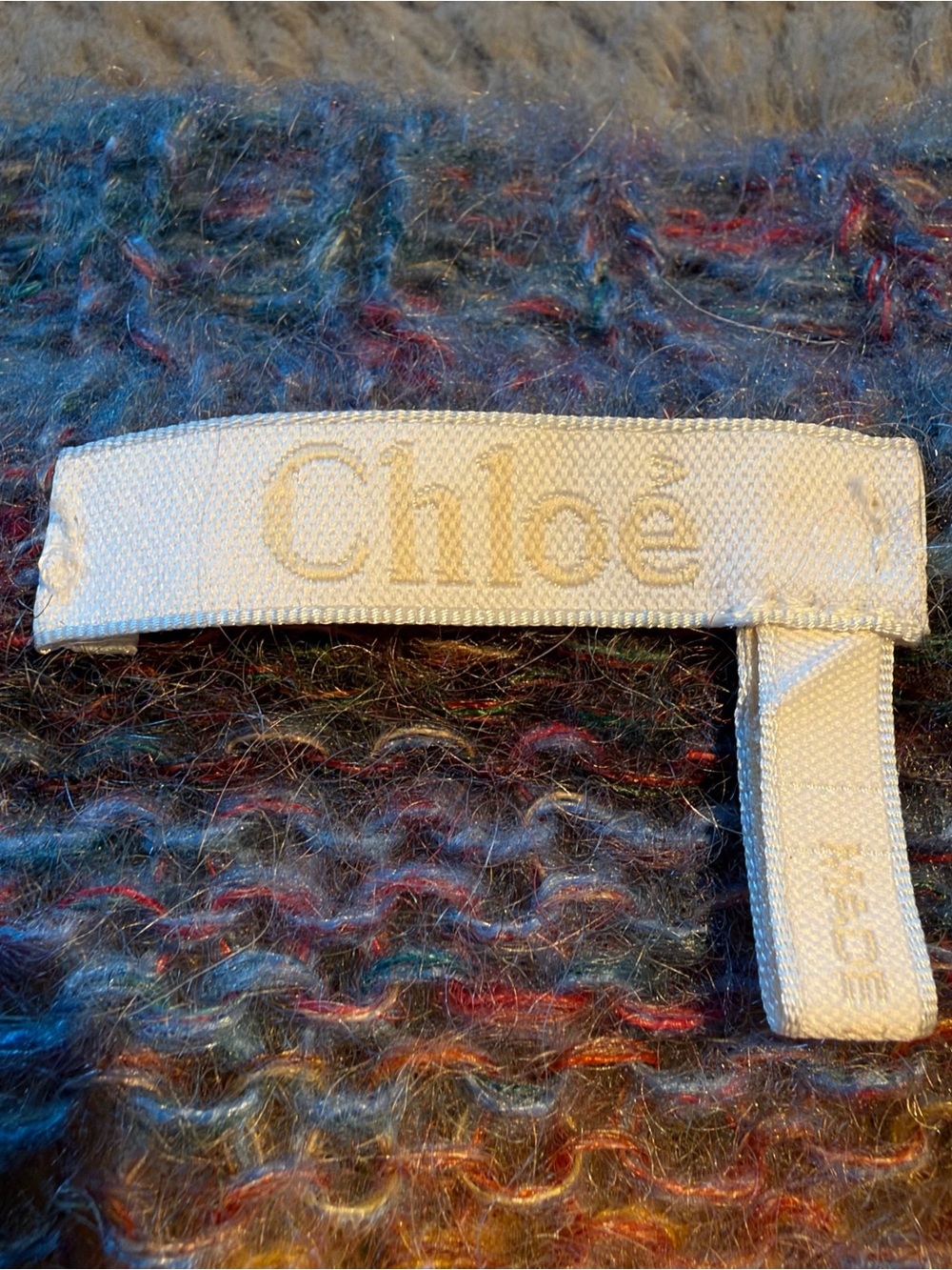 Chloe Multicolor Mohair Striped Crewneck Sweater - Picture 2 of 6